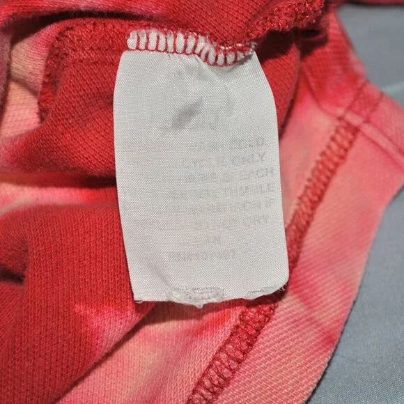 Vintage Levi's Shirt Size Large Red Tie Dye Short Sleeve Polo w/ Pocket - Picture 4 of 9